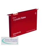 Rexel Crystalfile Extra 30mm Suspension File Red (Pack of 25) 70632