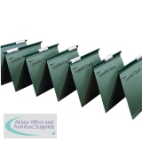 Rexel Crystalfile Linked Suspension File Foolscap Green (Pack of 50) 78650