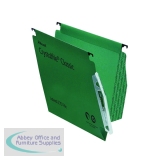 Rexel CrystalFile Classic 15mm Lateral File Manilla 150 Sheet Green (50 Pack) 78652