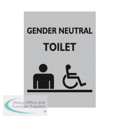 Stewart Superior Gender Neutral WC Sign 150x200mm GN002-AC150X200