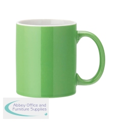 Utopia Pure White Straight Sided Mug 12oz Green (Pack of 12) E90042-00-B01012