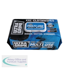 UltraGrime Pro Multiuse Infinity Plastic Free Wipes XXL (Pack of 100) 5901