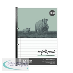 Rhino Refill Pad 160 Pages Ruled with Margin A4 (Pack of of 10) 5010642414108