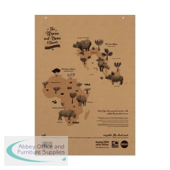 Rhino Recycled Flipchart Pad 20mm Squared/Plain Reverse 40 Leaf A1 (Pack of 5) SRFC-4 CTN