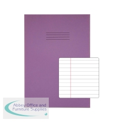 Rhino Exercise Book 80 Page 13x9in 8mm Ruled Purple Contract (Pack of 50) VDUV080-214-6