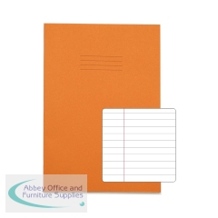 Rhino Exercise Book 80 Page A4 8mm Ruled Orange Contract (Pack of 50) VEXV668-1465-2