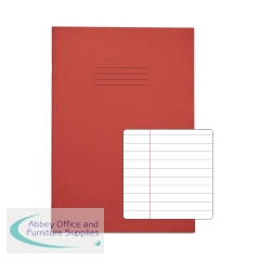 Rhino Exercise Book 80 Page A4 8mm Ruled Red Contract (Pack of 50) VEXV668-495-0