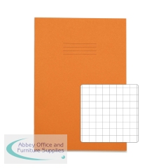 Rhino Exercise Book 80 Page A4 10mm Squares Orange Contract (Pack of 50) VEXV668-268-6