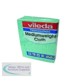 Vileda Medium Weight Cloth Green (10 Pack) 106401