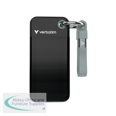 Verbatim Pocket SSD Keyring with Cable Attachment 1TB Black/Grey 32190