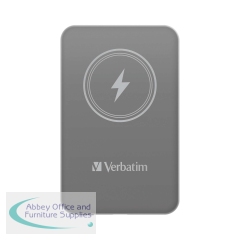 Verbatim Charge n Go Power Bank Magnetic Wireless Charging 5000mAh Grey 32244
