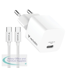 Verbatim Mini USB-C Charger 20W EU Plug with Cable 32396