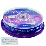 Verbatim DVD+R Double Layer Non-Printable 8x 8.5GB (Pack of 10) 43666