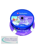 Verbatim DVD-R DL 8x 8.5GB No ID Wide Printable Spindle (Pack of 25) 43667