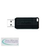 Verbatim 64GB Black Pinstripe USB Drive 49065