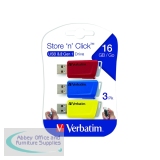 Verbatim Store and Click USB 3.2 16GB (3 Pack) 49306