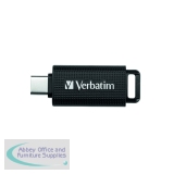 VM49459 - Verbatim Store n Go USB-C 3.2 Gen 1 Flash Drive 128GB ABS Black 49459