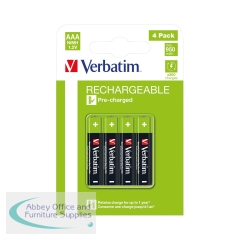 Verbatim AAA Rechargeable Batteries (Pack of 4) 49514