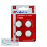 Verbatim CR2025 3V Premium Lithium Battery (Pack of 4) 49532