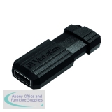 Verbatim 32GB Black Pinstripe USB Drive 49064