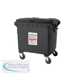 1100L Lockable Wheeled Bin/Hopper Stores up to 30 Sacks