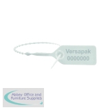 Versapak Versalite Plastic Security Seal White (Pack of 1000) PFSIG0198