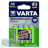 Varta AA Rechargeable Accu Battery NiMH 2100 mAh (4 Pack) 56706101404