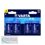 Varta Longlife Power D Battery (4 Pack) 04920121414