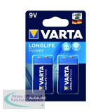 Varta Longlife Power 9V Battery (2 Pack) 04922121412