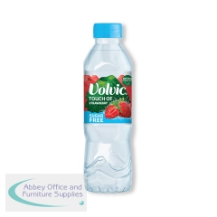 Volvic Touch of Fruit Sugar Free Natural Mineral Water Strawberry 500ml (Pack of 12) 179047