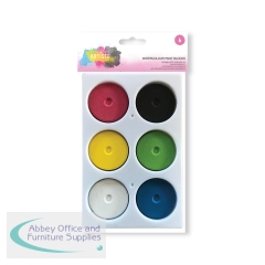 Artiste Watercolour Paint Blocks 6 Colours Assorted DOA 771005