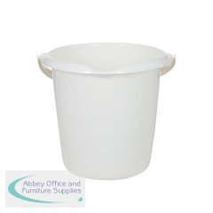 Whitefurze Plastic Bucket 10 Litres Cream H07088