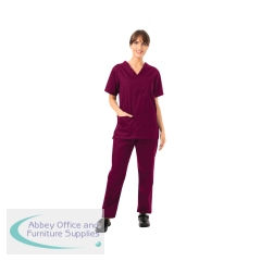 434NPH Unisex Smart Scrub Top Maroon Size M 434NPH/MARO/M