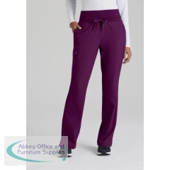 Barco One Stride Mid Rise Scrub Trousers Petite Wine L BA5206P/WINE/L