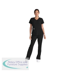 Skechers SK101 Breeze Female Scrub Top Black Size S SK101/BLAC/S