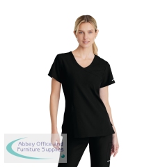Skechers Female V Neck Scrub Top Black 3XL SK102/BLAC/3XL
