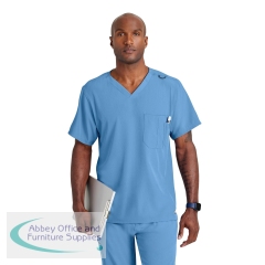 Skechers Unisex V Neck Scrub Top Ceil Blue S SK0112/Ceil Blue/S