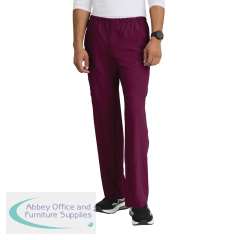 Skechers Unisex Drawcord Scrub Trousers Wine M SK0215/WINE/M