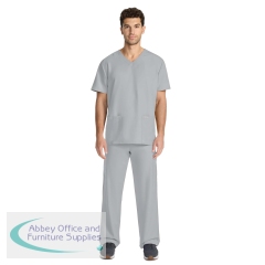 Cherokee Originals Ultra Unisex V-Neck Scrub Top Grey S CKE00014A/GREY/S