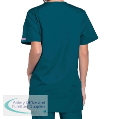 Cherokee Professional Unisex V-Neck Scrub Top Caribbean Blue XL CH4876/CARI/XL
