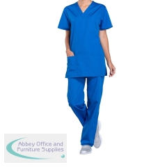 Cherokee Professional Unisex V-Neck Scrub Top Royal Blue 3XL CH4876/ROYA/3XL