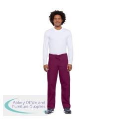 Cherokee Unisex Drawstring Scrub Trousers Short Wine XS CH4100S/WINE/XS