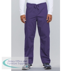 Cherokee Unisex Drawstring Scrub Trousers Short Grape L CH4100S/GRAP/L
