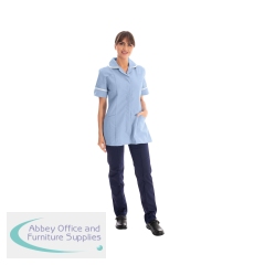 Work in Style Female Nursing Tunic Sky with White Trim 34 Inch DVDTR/SKY/WHT/34