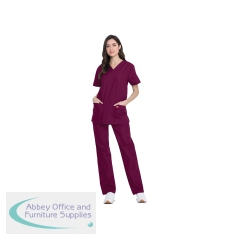 Dickies DKP520C Unisex Scrub Set Top and Trouser Wine Size XS DKP520C/WINE/XS