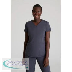 Skechers Slip-ins Serene Knit Scrub Top Pewter XS SKT220/PEWT/XS
