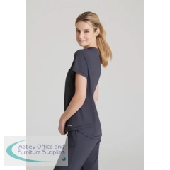 Skechers Slip-ins Flow Knit Scrub Top Pewter L SKT221/PEWT/L