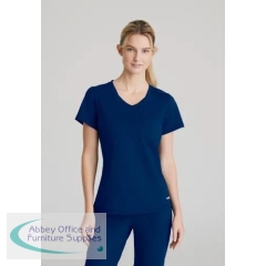 Skechers Slip-ins Flow Knit Scrub Top Navy 2XS SKT221/NAVY/XXS