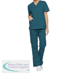 Dickies Signature V-neck Scrub Top Caribbean Blue S CH86706/CARI/S