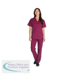Dickies Signature V-neck Scrub Top Wine 3XL CH86706/WINE/3XL